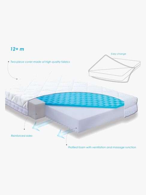 BabyMatex Carpathia Tosidig Barnemadrass i Skum