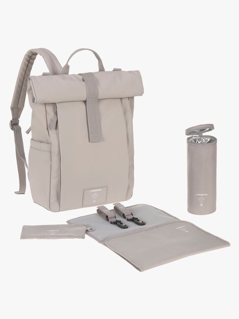Lässig Rolltop Stelleveske Ryggsekk, Taupe