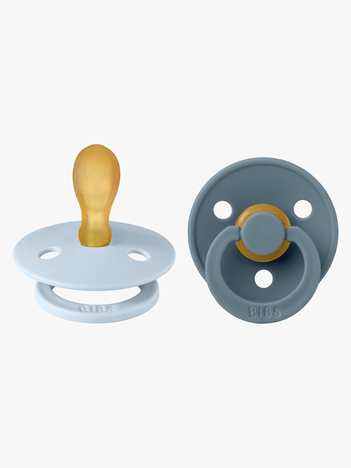 BIBS Colour Smokker 2-pack Lateks Str 2, Baby Blue/Petrol