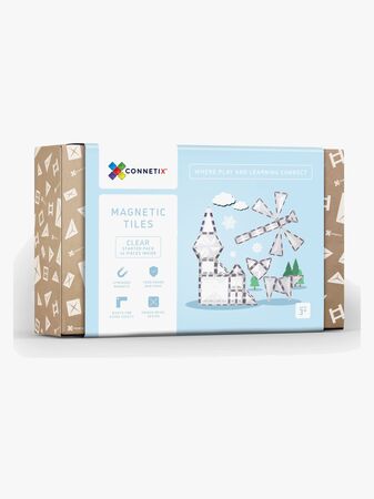 Connetix Magnetiske Byggeklosser Clear Startsett 34 Deler