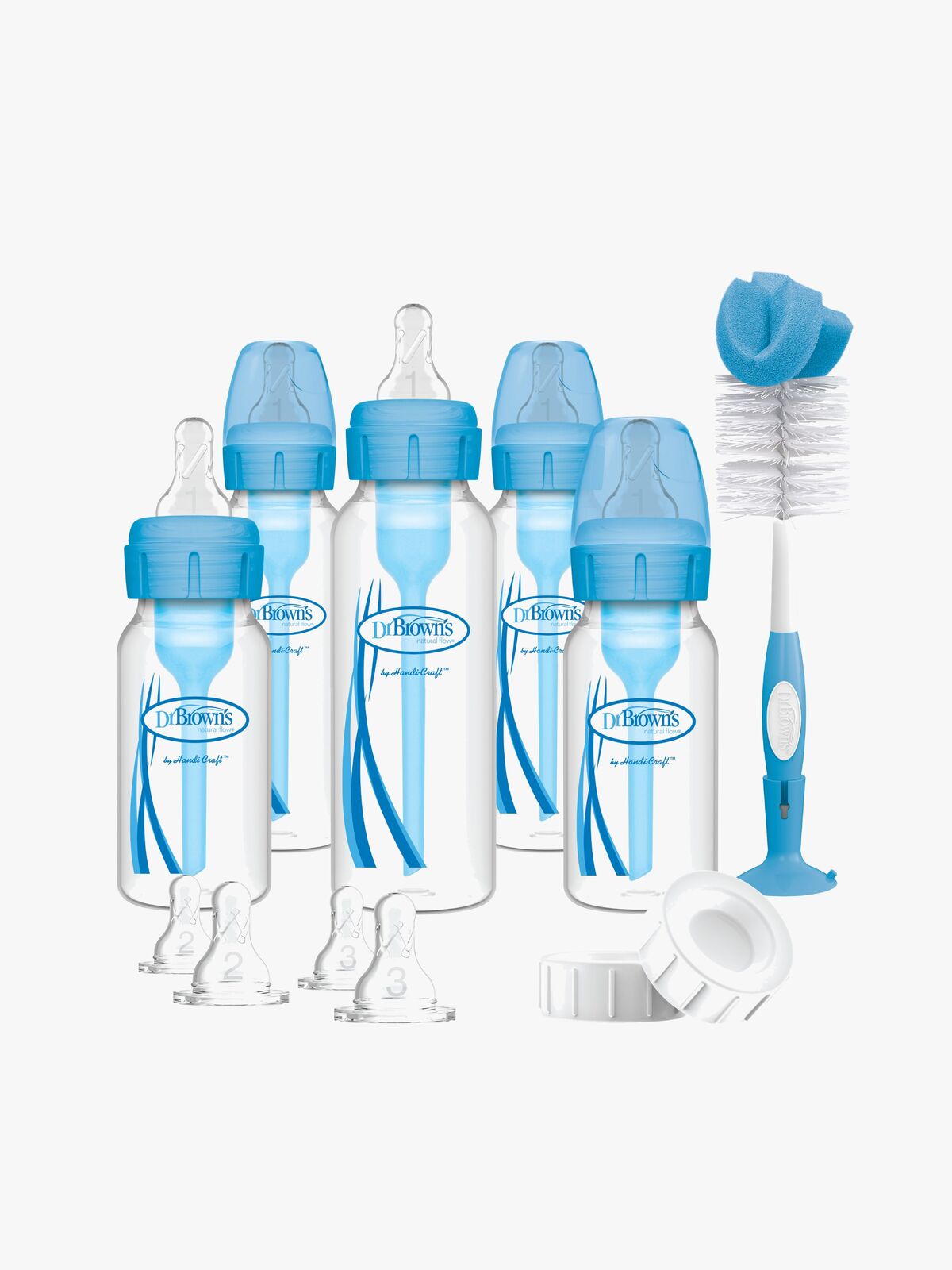 Dr. Brown NarrowNeck Options Gavesett + Babyflaskesett, Blå
