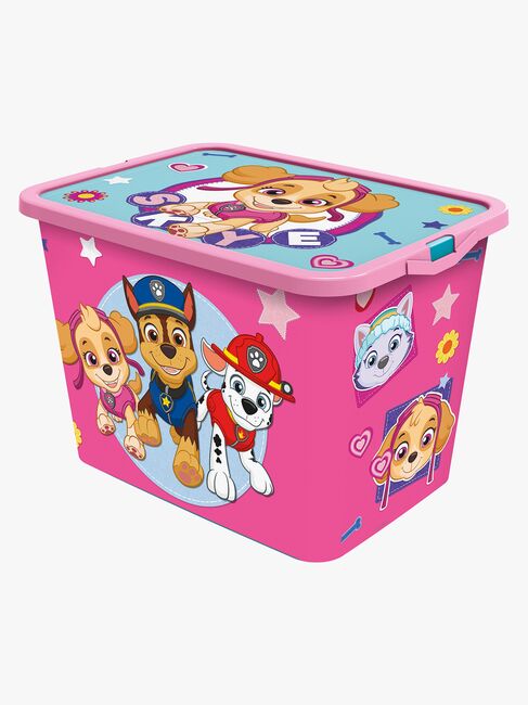 Paw Patrol Oppbevaringsbokser Sett 23l & 7l, Rosa