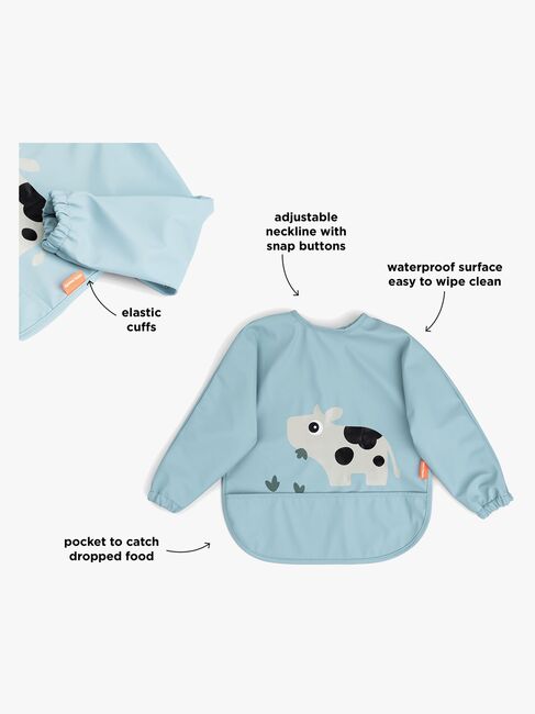 Done By Deer Tiny Farm  Langermet Smekke med Lomme, Blue