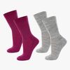 Janus Ullsokker Merinomix 2-pakk, Dark purple