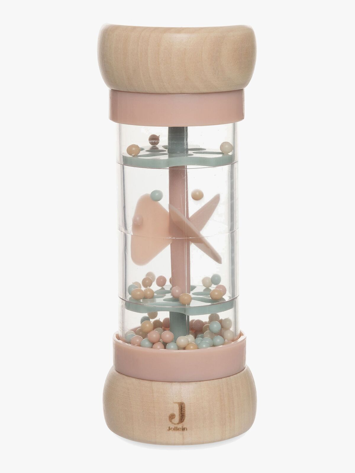 Jollein Rain Rattle Lovely Birds Trerangle, Rosa