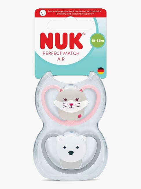NUK Perfect Match Air Smokk 2-Pakk Str 3, Cat/Polarbear