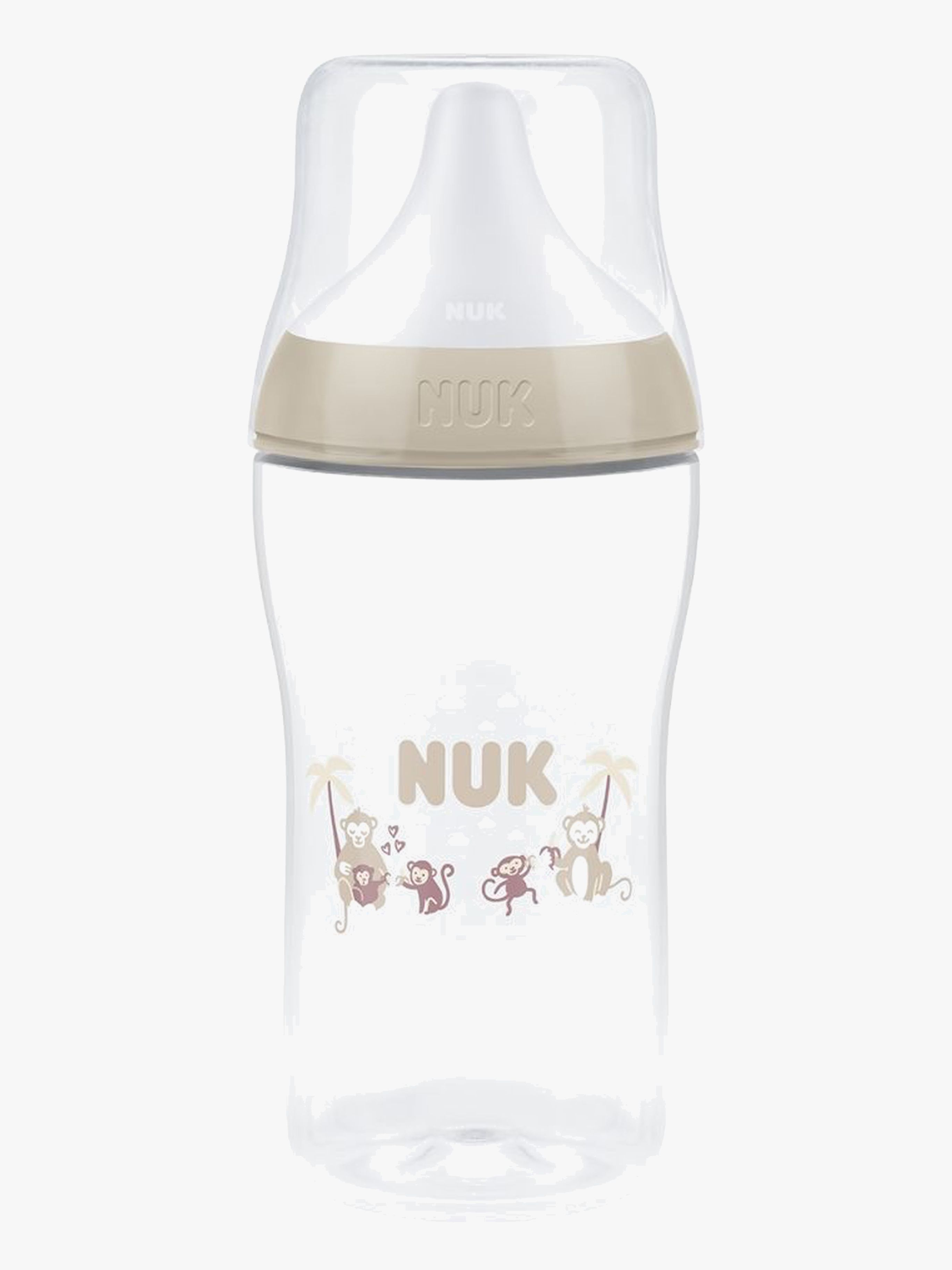 NUK Perfect Match Tåteflaske 260 ml, Monkey - Tåteflasker & Tilbehør - Silikon