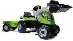 Smoby Max Traktor Med Tilhenger, Grønn