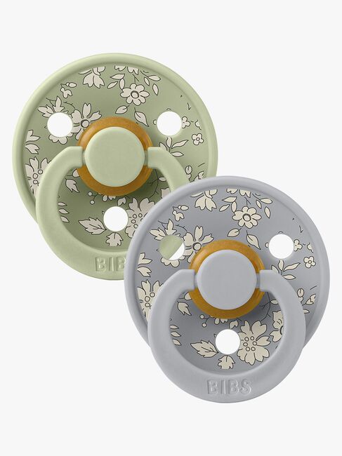 BIBS x Liberty Colour Smokk 2-Pack Lateks Str 2 Rund, Capel/Sage Mix