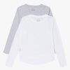 Luca & Lola Alfonsia Topp 2-pack, Grey Melange/White