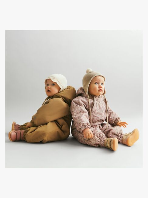 Wheat Adi Babydress, Rose Dust Flowers