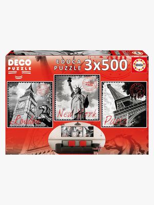 Educa Puslespill Big Cities Decorative 3x500 Brikker