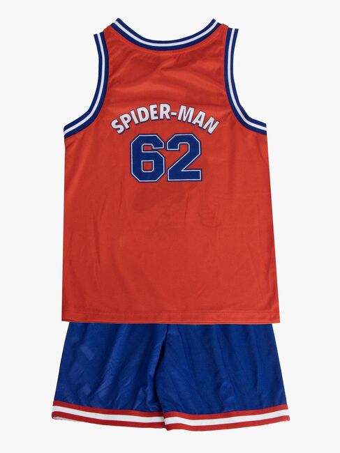 Marvel Spider-Man Singlet & Shorts Sport Sett, Blå/Rød