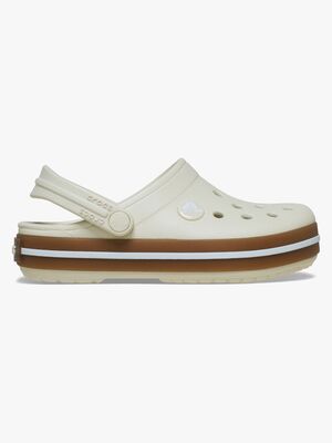 Crocs Crocband Gum Kids Tøfler, Summit White