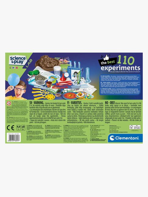 Clementoni Science & Play 110 Eksperiment Vitenskapssett
