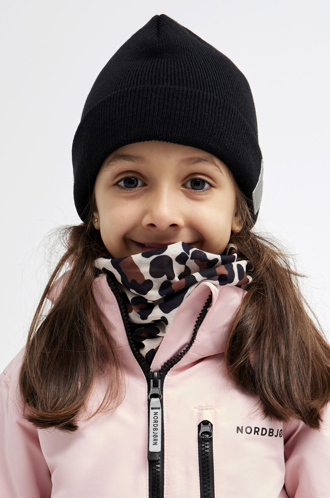 Nordbjørn Bjørli Hals 2-Pack, Black/Leopardy Rustic Sandshell