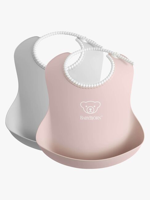 BabyBjörn Smekke 2-pack, Grå/Lyserosa