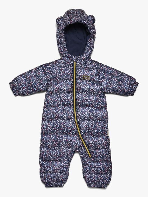 Petite Chérie Atelier Elise Vinterdress Baby, Navy Flower