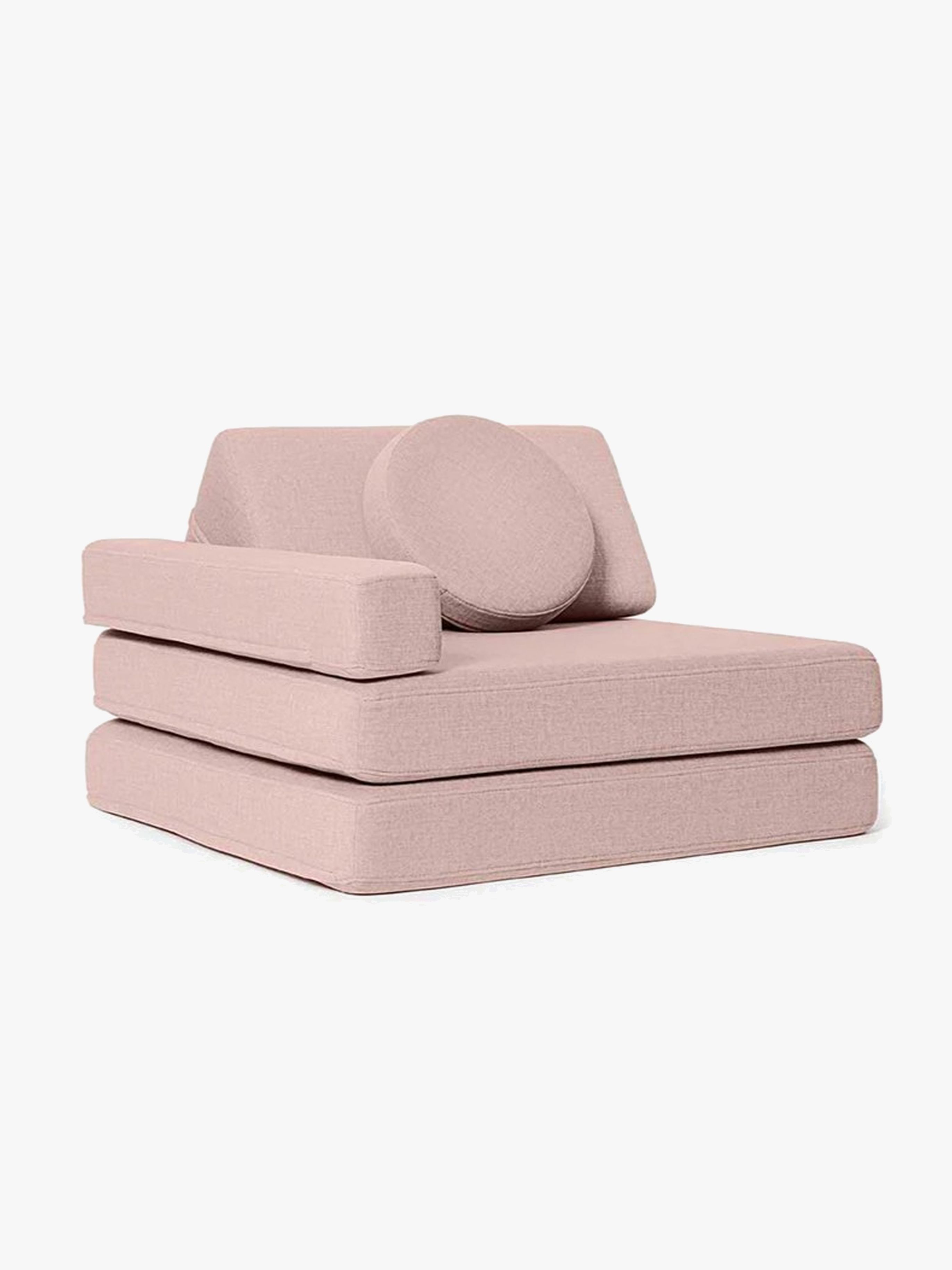 Shappy Play Byggbar Lenestol 80x80 cm, Soft Pink - Sittemøbler - Polyester