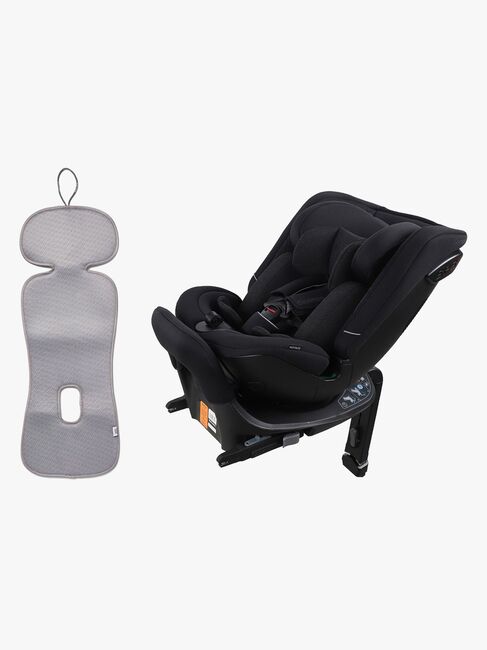 Beemoo Rotate i-Size Vendbar Bilstol inkl. Ventilerende Sittepute, Black Stone/Grey