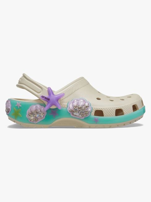 Crocs Classic Sea Sparkle Tøfler, Frappe