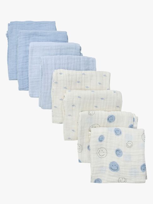 Pippi Musselinteppe 8-Pakk, Celestial Blue