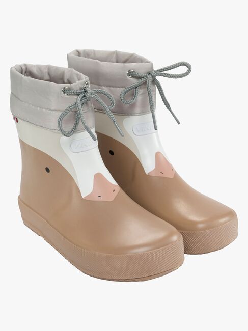 Viking Alv Paw Print Barefoot Gummistøvler, Beige