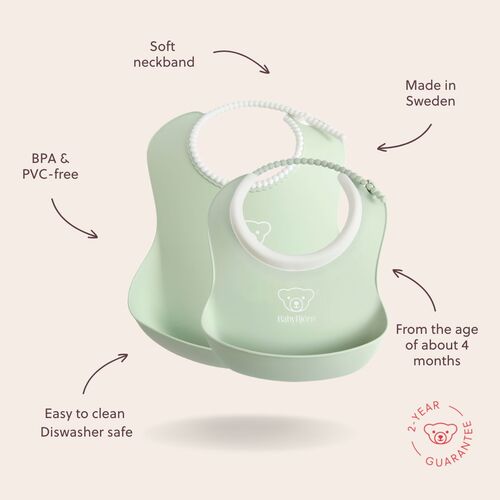 BabyBjörn Smekkesett, Powder Green