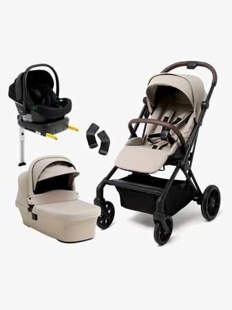 Beemoo Pro Twist Duovogn Inkl. Beemoo Route Babybilstol & Base, Latte Beige/Black Stone