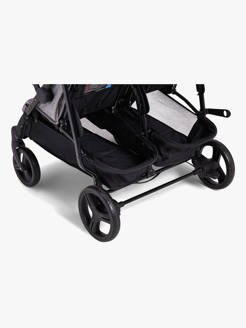 Beemoo Twin Shopper Søsken- & Tvillingvogn, Grey Mélange