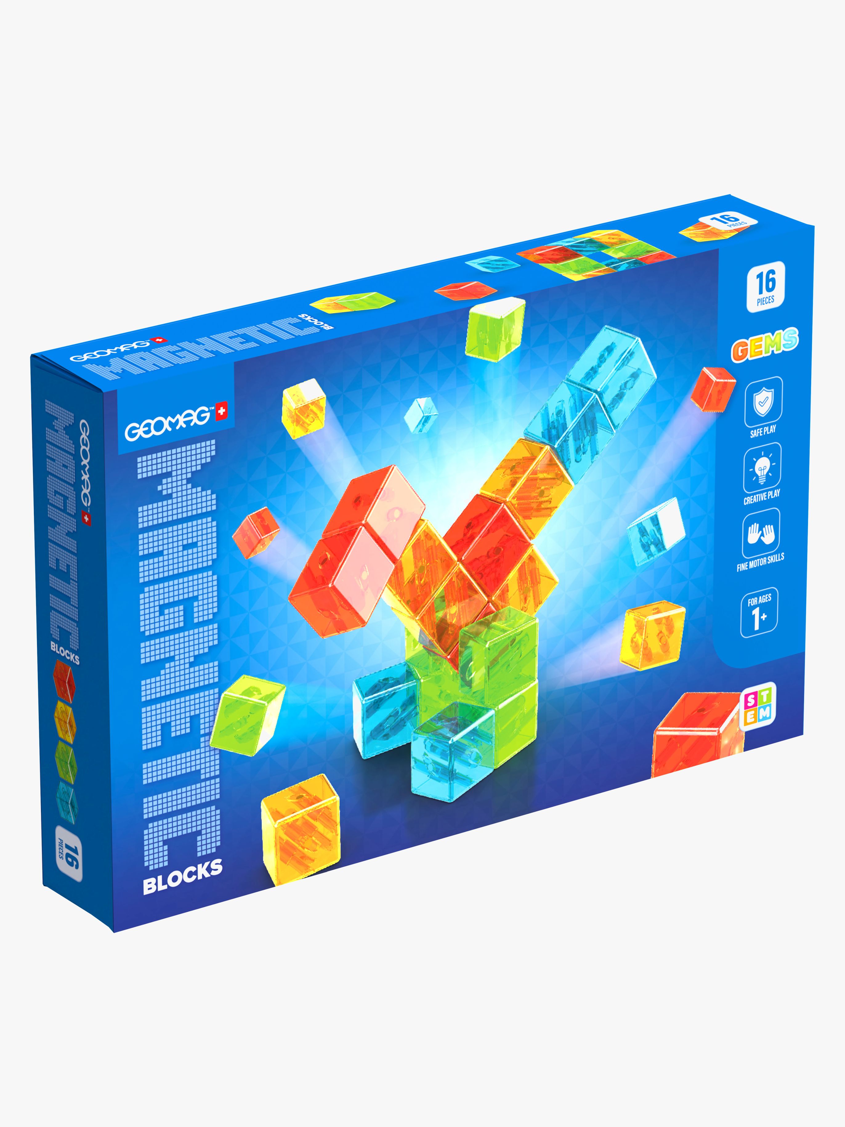 Geomag Magnetic Blocks Gems Byggesett 16 Deler - Magnetleker - Plast