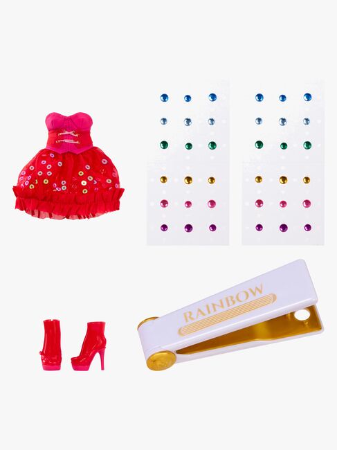 Rainbow High Be Dazzling Vivienne Rouge Motedukke Vivienne Rouge, Röd