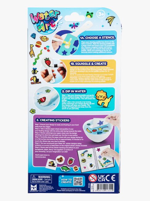 Water Art Vannbaserte Tusjer med Klistremerker 10 st