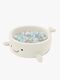 MeowBaby Boucle Whale Ballbasseng, Cheesecake Cream Beige