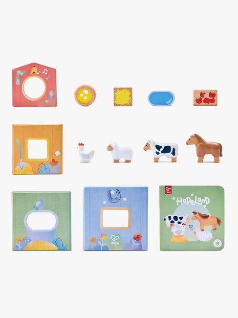 Hape Eventyrbok med Lekesett The Happy Stables