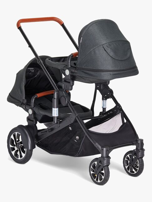 Beemoo Maxi 4 Twin Søskenvogn inkl. Søskensete, Black/Black