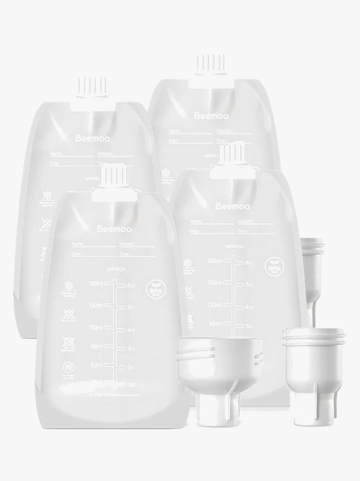 Beemoo CARE Brystmelkposer 180 ml 60-Pack