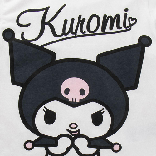 Hello Kitty Kuromi T-skjorte & Shorts Sett, Hvit