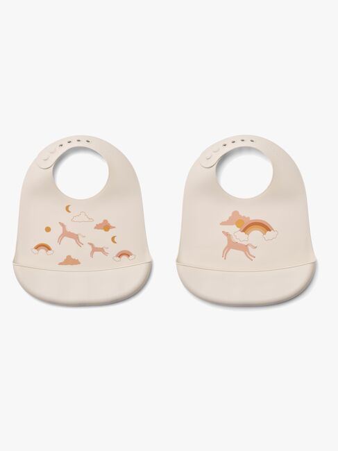 LIEWOOD Tilda Smekke med Trykk 2-Pack, Dream/Ecru