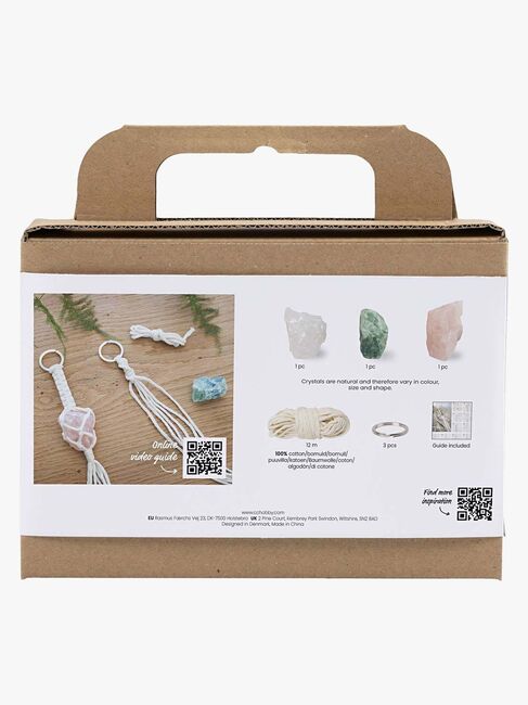 Creativ Company Hobbysett Mini Makramé Nøkkelringer