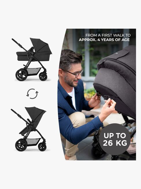 Kinderkraft MOOV CT 3-in-1 Mink Pro Duovogn, Black