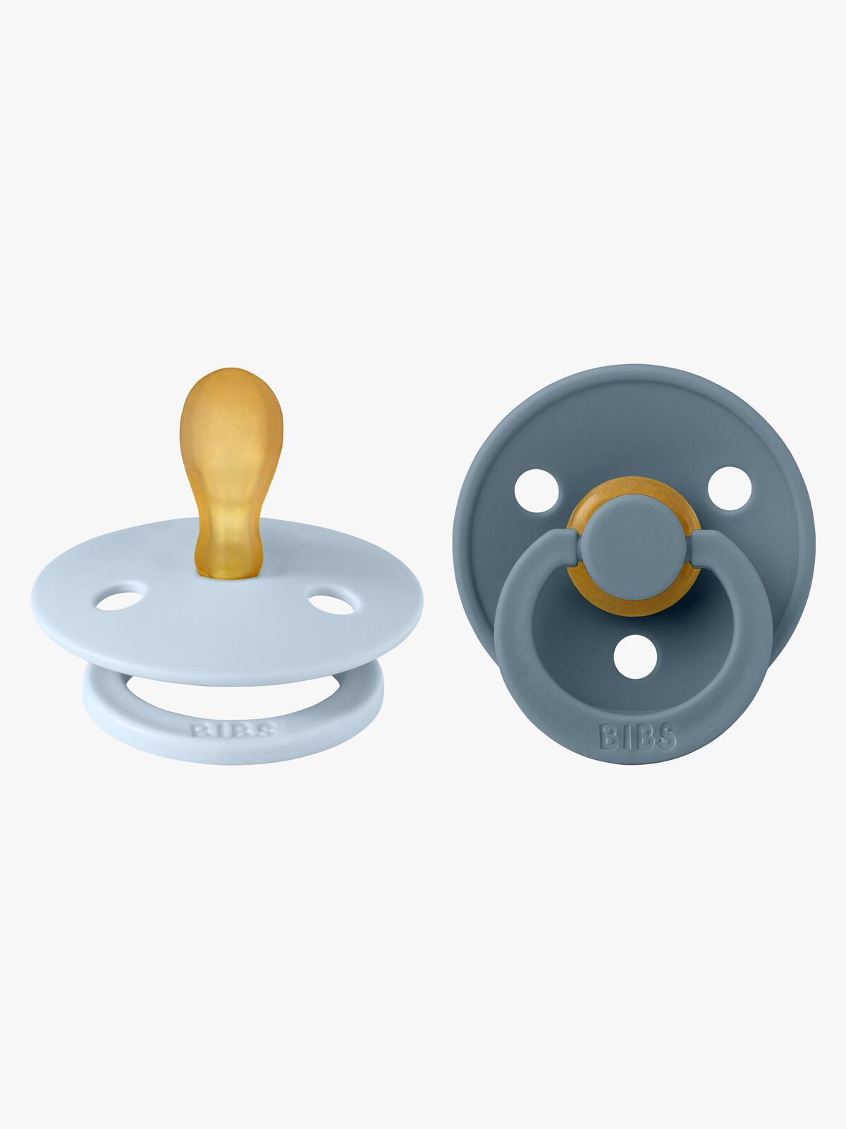 BIBS Colour Smokker 2-pack Lateks Str 1, Baby Blue/Petrol