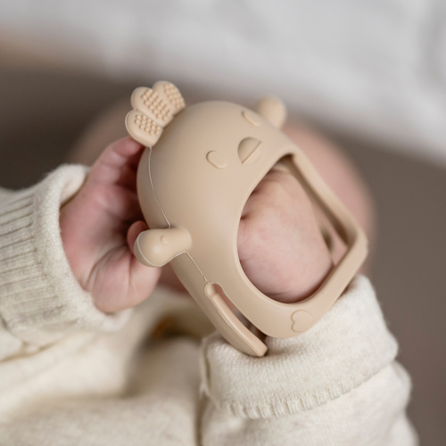 Nattou Soft Silicone Hanske Biteleke, Clay