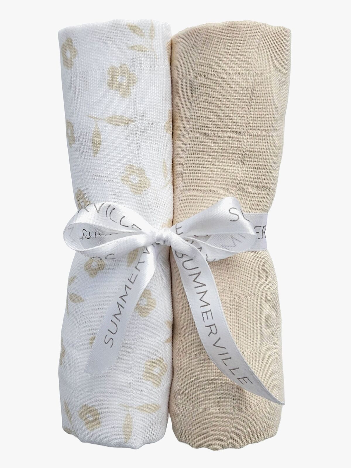 Summerville Organic Musselinteppe 2-Pakk, Petal/Sandshell