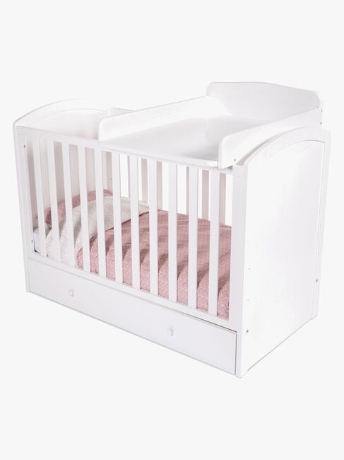 JLY Sprinkelseng med Oppbevaring, 124x60x90, Hvit