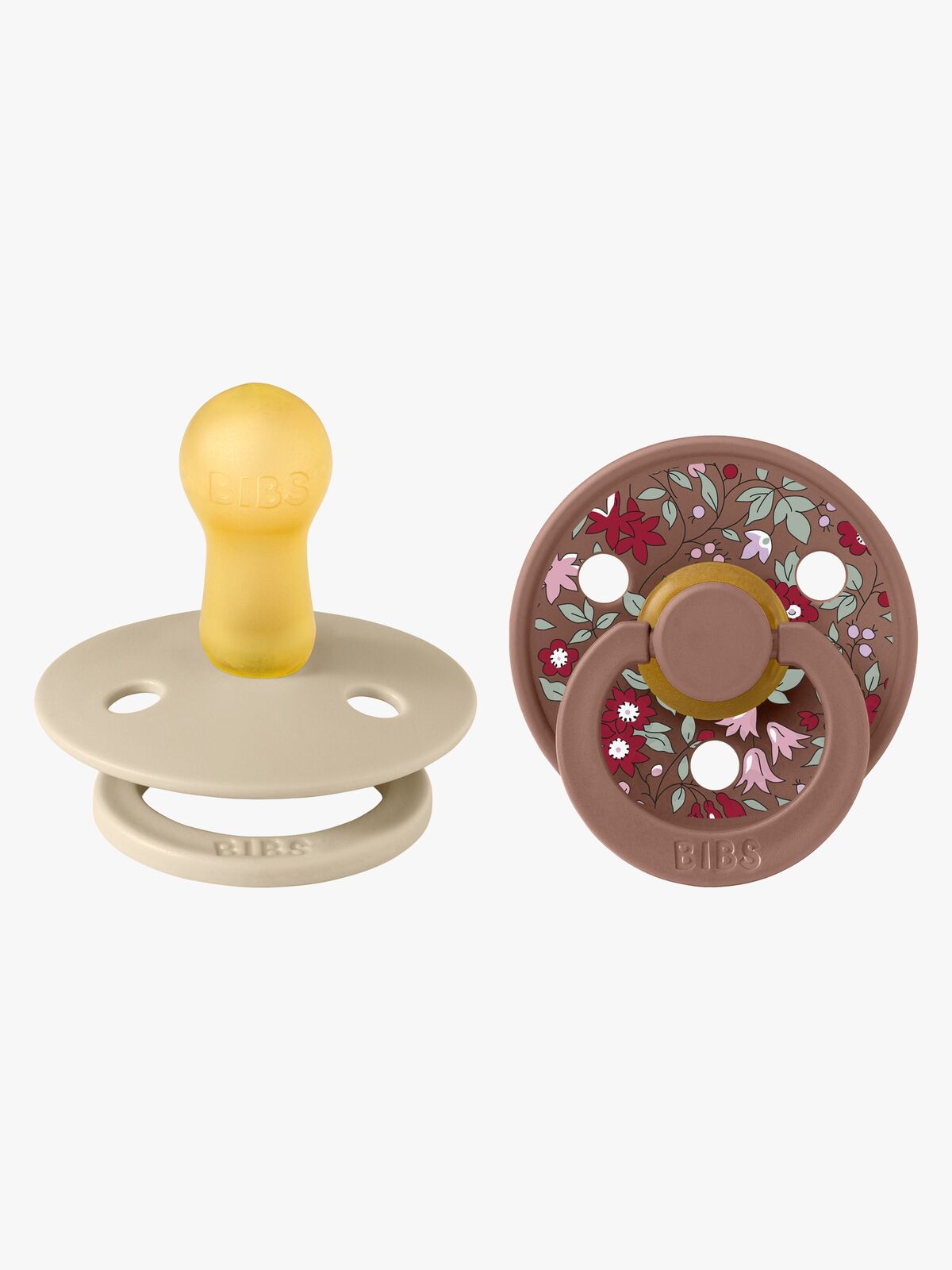 BIBS x Liberty Colour Smokk 2-Pack Lateks Str 2 Rund, Chamomile Lawn/Woodchuck Mix