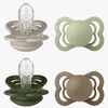 BIBS Supreme Smokk 4-Pakk Silikon Stl 1, Sand/Sage/Huntergreen/Dark Oak