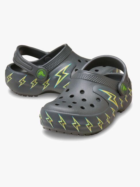 Crocs Classic Bolt Lights Tøfler, Carbon