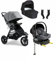 Baby Jogger City Elite 2 Duovogn inkl. Beemoo Route Babybilstol & Base, Pike/Mineral Grey
