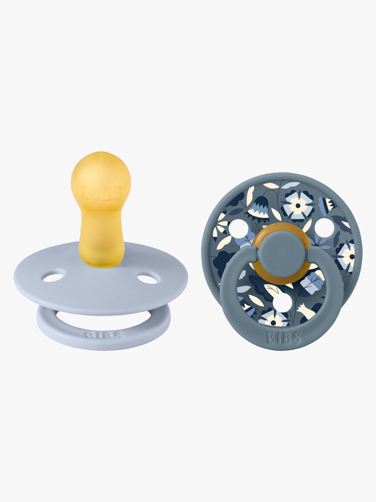 BIBS x Liberty Colour Bobo Smokk 2-Pakk Lateks Str 2, Dusty Blue Mix